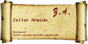 Zeller Armida névjegykártya